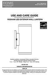 Home Decorators Collection RODHAM IZC1691L-2/AL Guide D'utilisation Et D'entretien