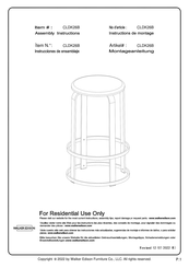 Walker Edison CLDK26B Instructions De Montage