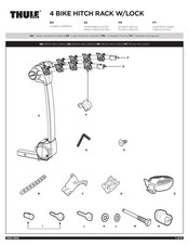 Thule 4 BIKE HITCH RACK W/LOCK Instructions De Montage