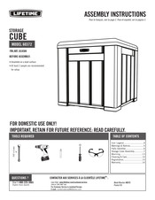 Lifetime CUBE 60372 Instructions D'assemblage
