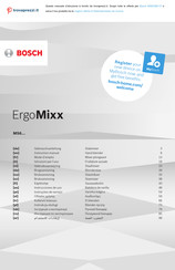 Bosch ErgoMixx MS6CB6110 Mode D'emploi