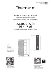 Thermor AÉROLIA 16 tri Notice D'installation