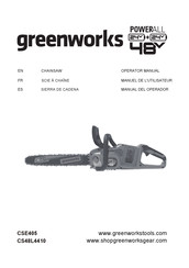 GreenWorks CSE405 Manuel De L'utilisateur