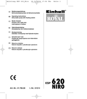 Einhell Royal ESP 620 Niro Mode D'emploi