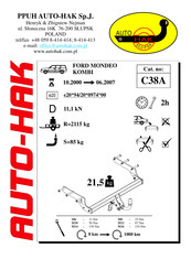 AUTO-HAK C38A Instructions De Montage