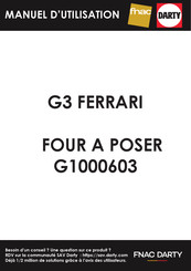 TREVIDEA G3 Ferrari G10006 Mode D'emploi