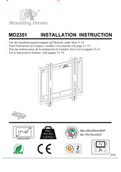 Mounting Dream MD2351 Instructions D'installation