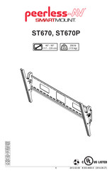 peerless-AV SMARTMOUNT ST670P Mode D'emploi