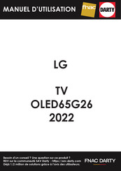 LG OLED65G26 Guide De L'utilisateur