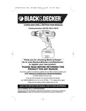 Black & Decker SS18 Manuel D'instructions