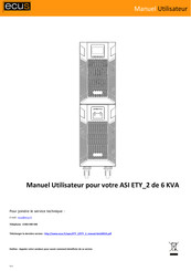 Ecus ETY 2 6KVA Manuel Utilisateur