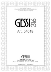 Gessi 316 54018 Manuel D'installation