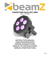 Beamz FlatPAR 5x8W Quad LED's DMX Manuel D'instructions
