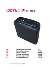 Genie S-105CD Mode D'emploi