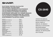 Sharp CS-2640 Mode D'emploi