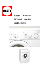 Whirlpool AWM 5422 Mode D'emploi