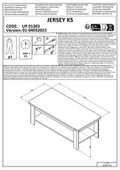 Dedeman JERSEY KS UP 01303 Instructions De Montage