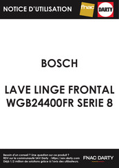 Bosch WGB24400FR Manuel D'utilisation Et Notice D'installation