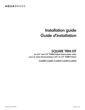 aquabrass SQUARE TRIM KIT T-12003 Guide D'installation