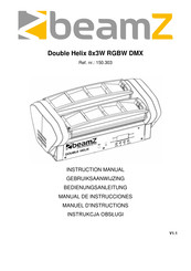 Beamz Double Helix 8x3W RGBW DMX Manuel D'instructions