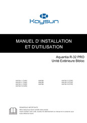 SystemAir KHPIS-BI 12 PRO XL Manuel D'installation Et D'utilisation