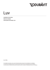 DURAVIT Luv LU 9764 Notice De Montage