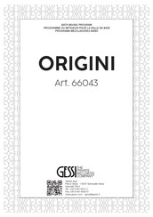 Gessi ORIGINI 66043 Manuel D'installation