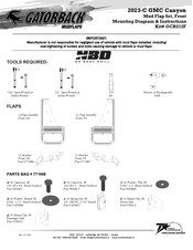 Gatorback Mudflaps GCR212F Schema De Montage