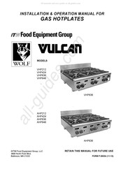ITW Food Equipment Group WOLF VULCAN VHP636 Manuel D'installation Et D'utilisation