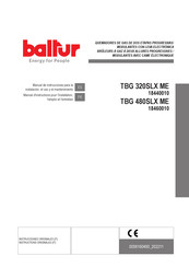 baltur TBG 480SLX ME Manuel D'instructions Pour L'installation, L'emploi Et L'entretien