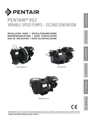 Pentair SUPERFLO VS2 Guide D'installation