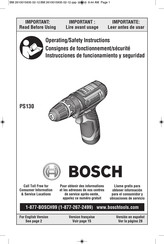 Bosch PS130BN Consignes De Fonctionnement/Sécurité