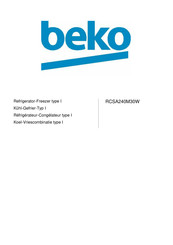 Beko RCSA240M30W Mode D'emploi