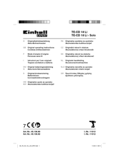 EINHELL Expert TE-CD 18 Li-Solo Mode D'emploi D'origine