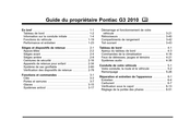 Pontiac G3 2010 Guide Du Propriétaire