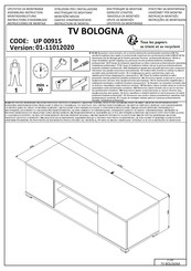 trendteam TV BOLOGNA UP 00915 Instructions D'assemblage