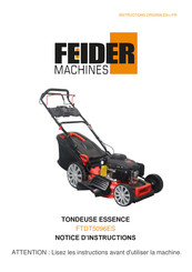 Feider Machines FTDT5096ES Notice D'instructions