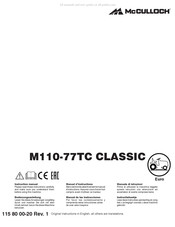 McCulloch M110-77TC CLASSIC Manuel D'instructions
