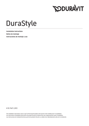 DURAVIT DuraStyle DS 7467 L/R/O Notice De Montage