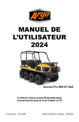 Argo Aurora Pro 800 XT 8x8 2024 Manuel De L'utilisateur