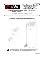 BVA Hydraulics HG10006 Manuel D'instructions