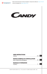 Candy FCT615X/1 Notice D'emploi Et D'installation