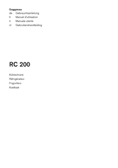 Gaggenau RC 200 Manuel D'utilisation