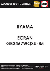 Iiyama G-MASTER GB3467WQSU-B5 Mode D'emploi