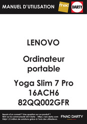 Lenovo Yoga Slim 7 Pro 16ACH6 Guide D'utilisation