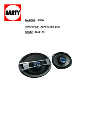 Sony XS-F1036SE Mode D'emploi