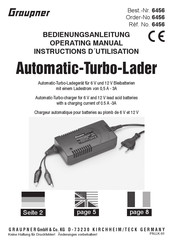 GRAUPNER Automatic-Turbo-Lader Instructions D'utilisation