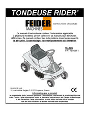 FEIDER Machines FRT7550M-1 Manuel D'instructions