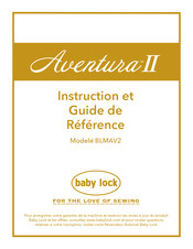 Baby Lock BLMAV2 Instruction Et Guide De Référence