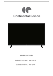 Continental Edison CELED32HD22B2 Guide D'utilisation